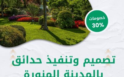 شركة تصميم وتنفيذ حدائق بالمدينة المنورة 0550511526 تنسيق حدائق احترافي